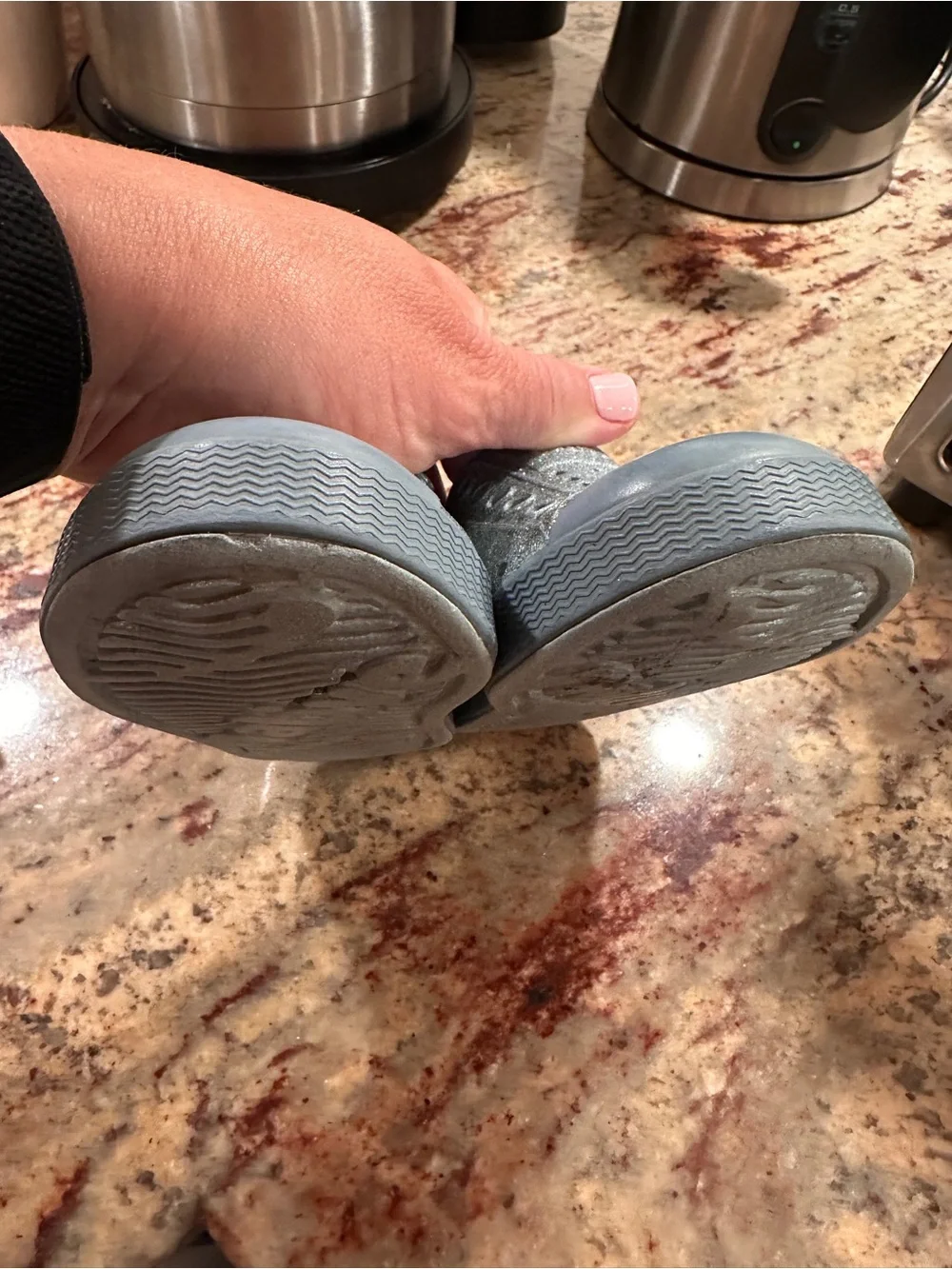 2 pairs of Native Toddler Silver Glitter Jefferson and white Slip-On Water Shoes